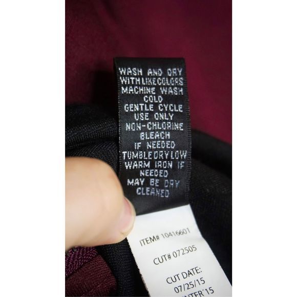 Torrid Women’s Burgundy Sz 3 Burgundy Color Block Shawl Cardigan Shawl Blazer - Picture 7 of 7